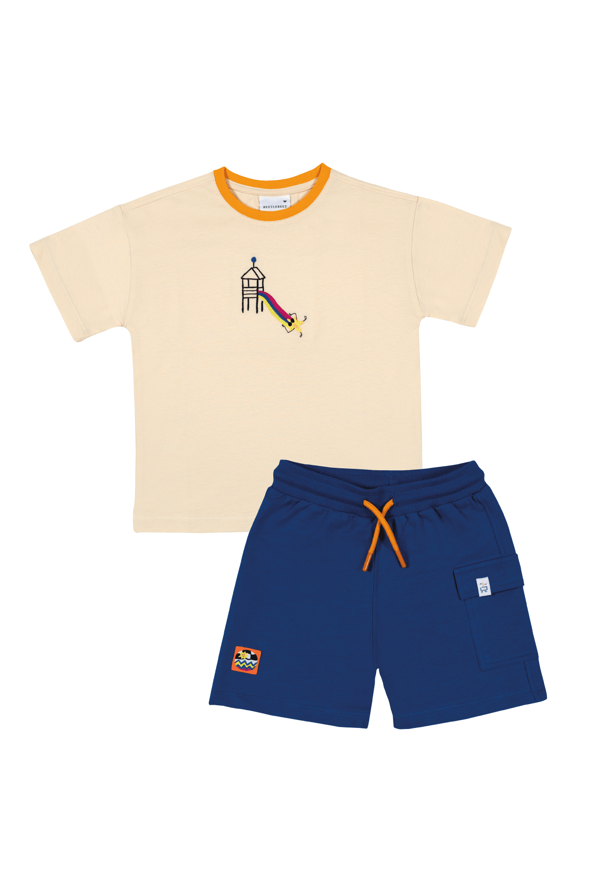 Playful Star Oversize T-Shirt ve Kargo Şort Set