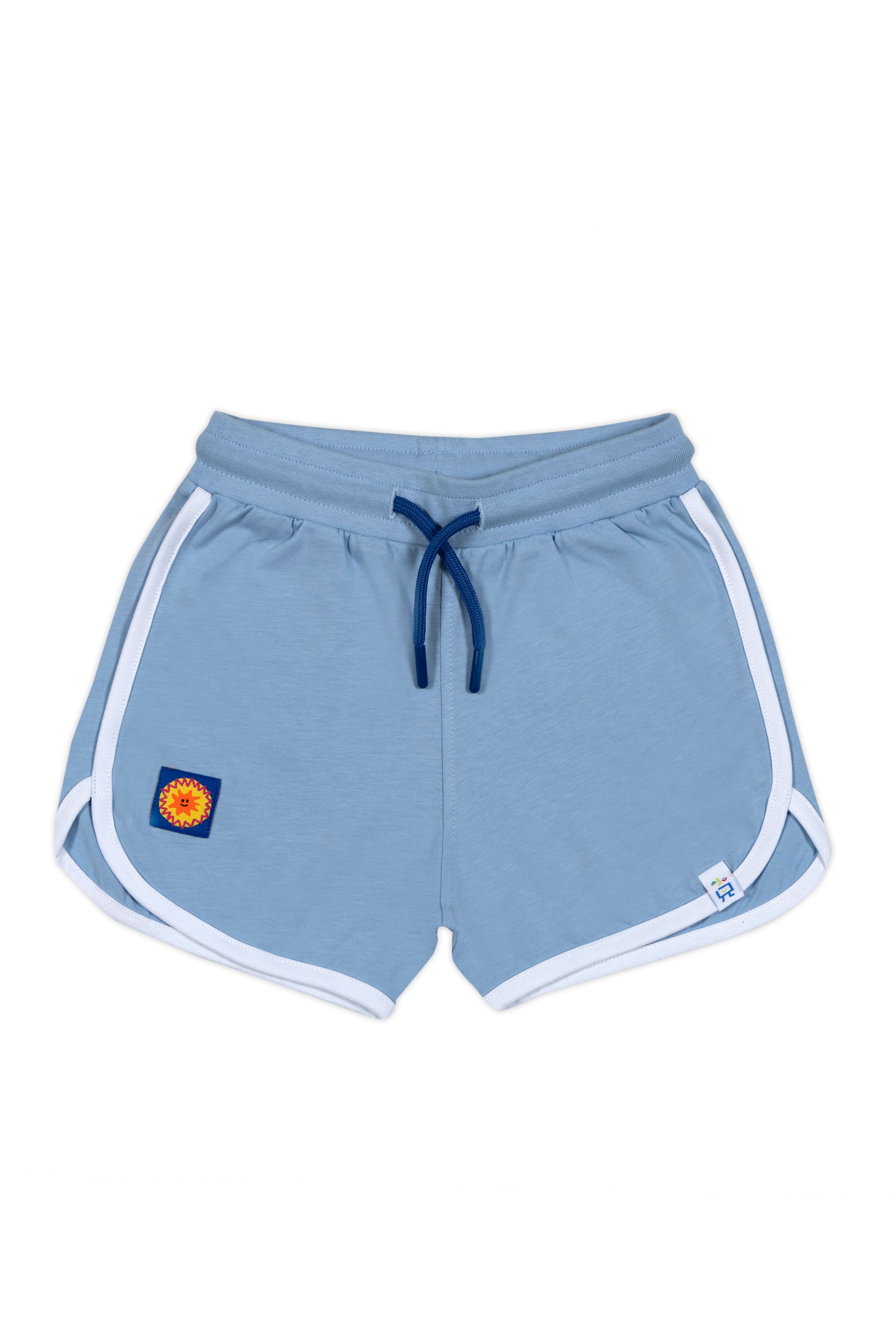 Retro Shorts - Blue with White Trim