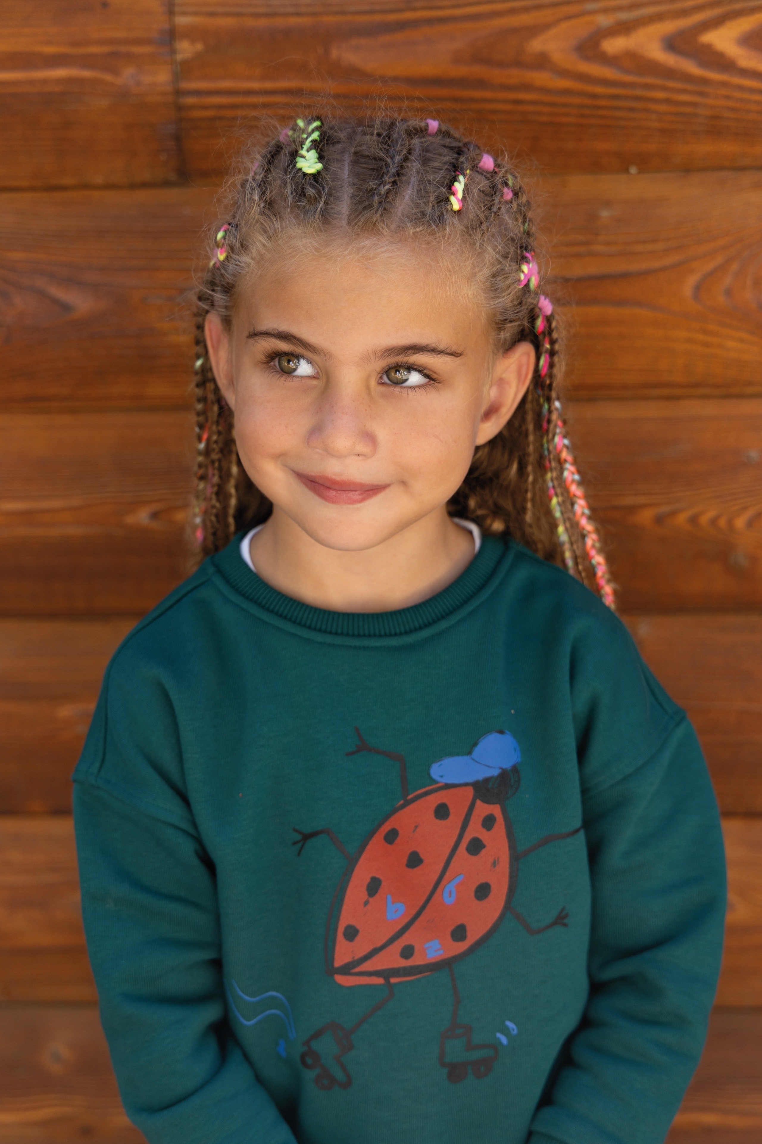 Lady Beetle Sweatshirt - Dark Green