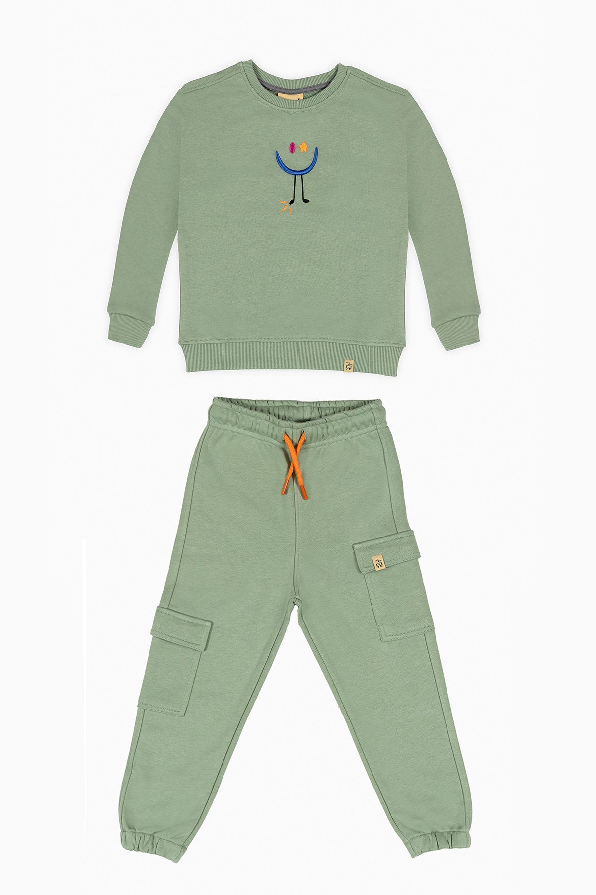 Dreamy Smile Cargo Jogger Set - Mint