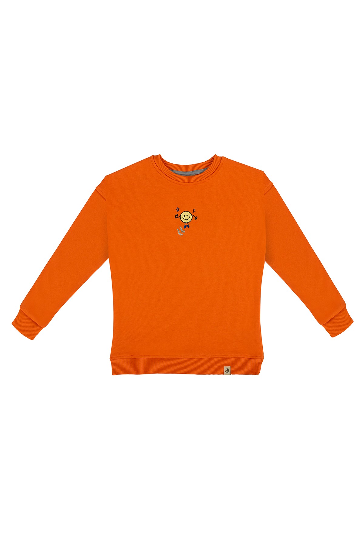 Orange Smiley Sweatshirt Pair - Orange