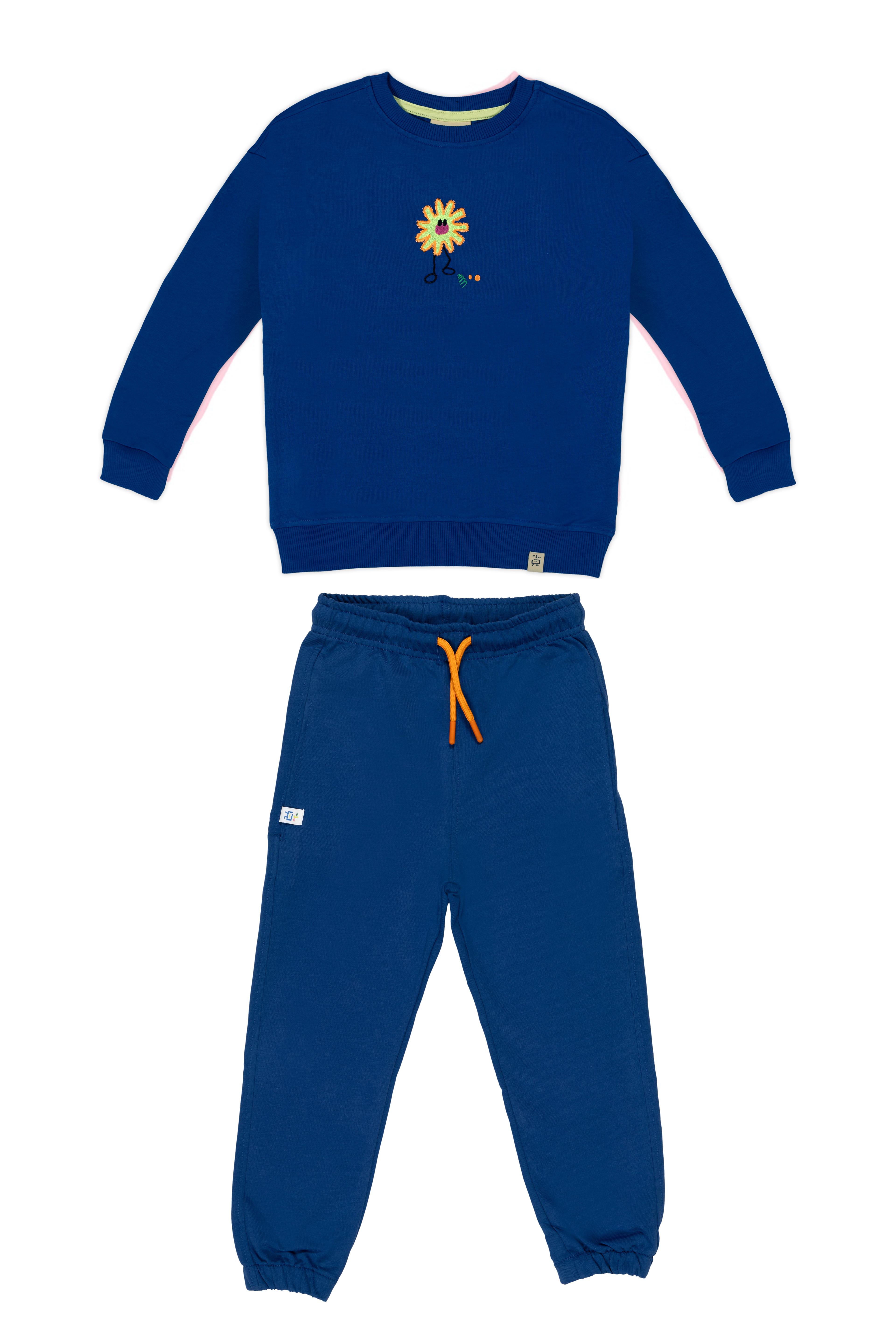 Shine & Fun Sweatshirt Set - Navy Blue