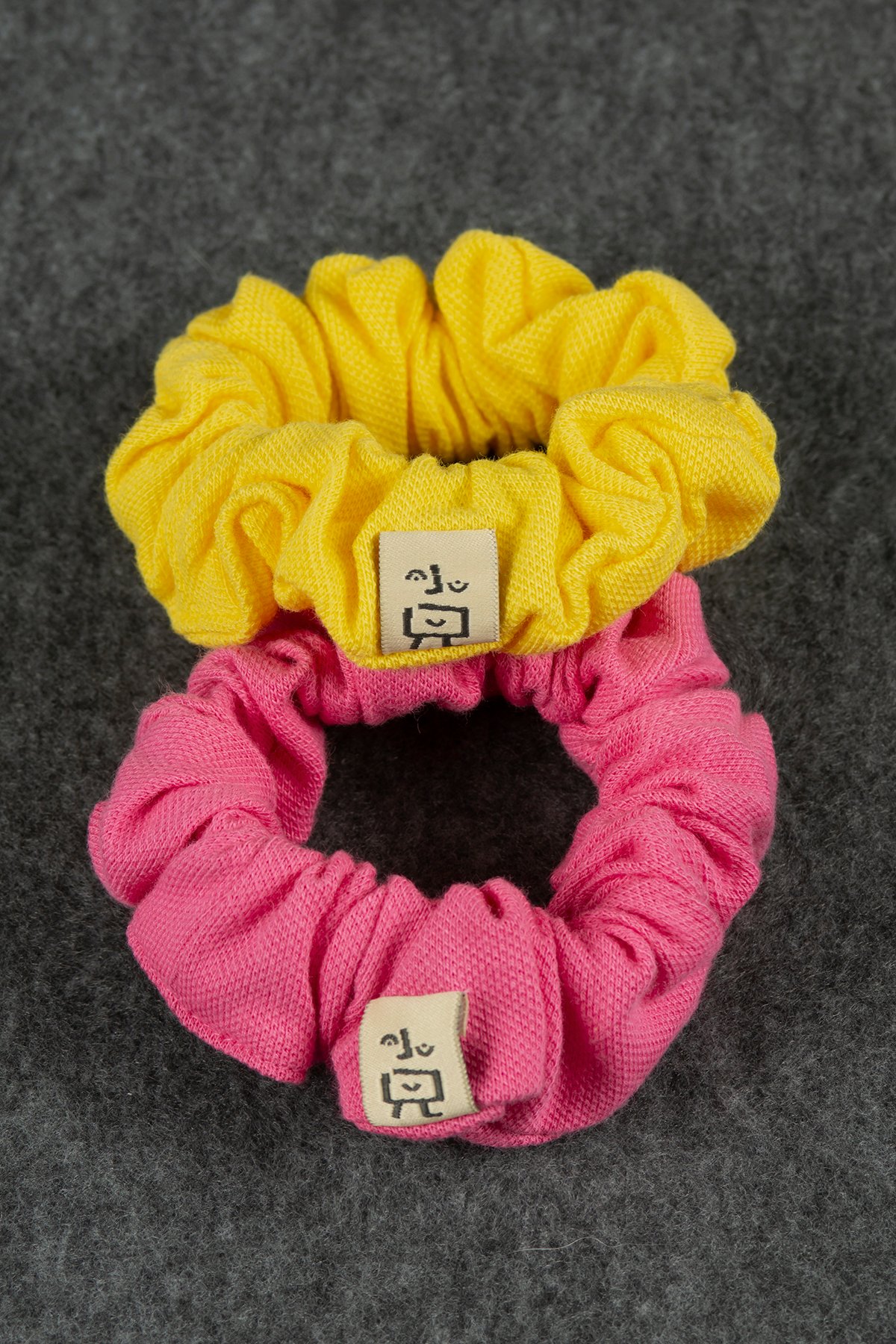 Pembe - Yellow Scrunchies