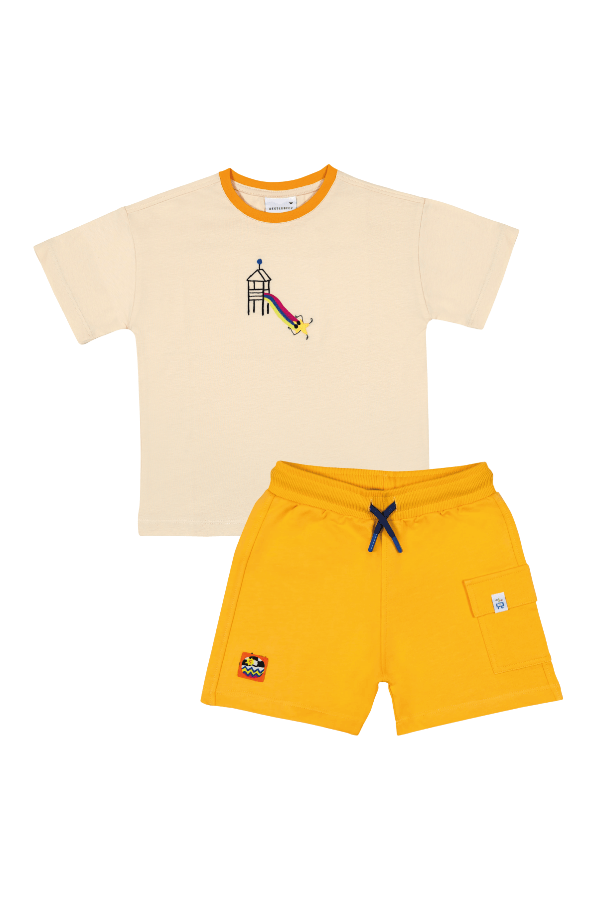 Playful Star Oversize T-Shirt ve Kargo Şort Set