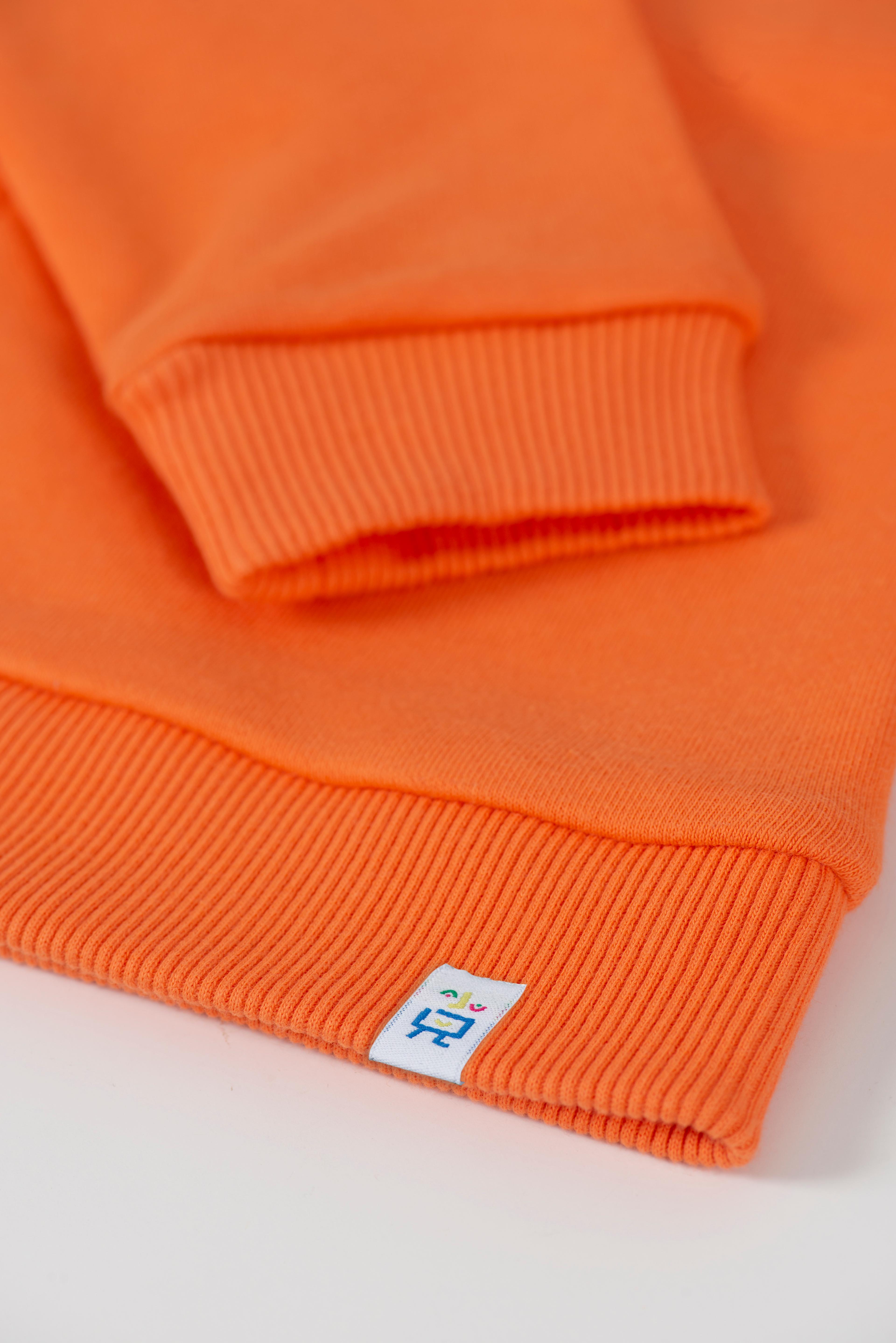 Cool Square Zipped Sweatshirt - Orange