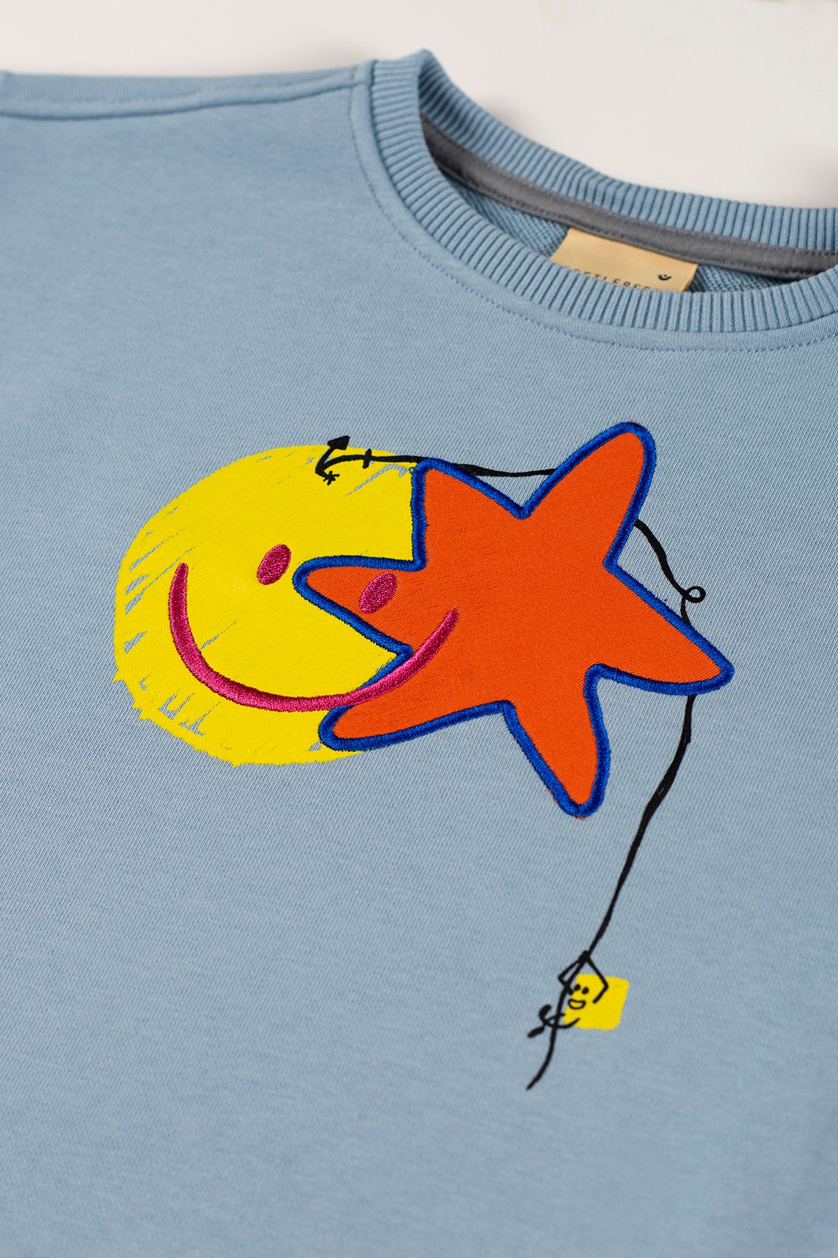 Cosmic Jump Sweatshirt - Light Blue