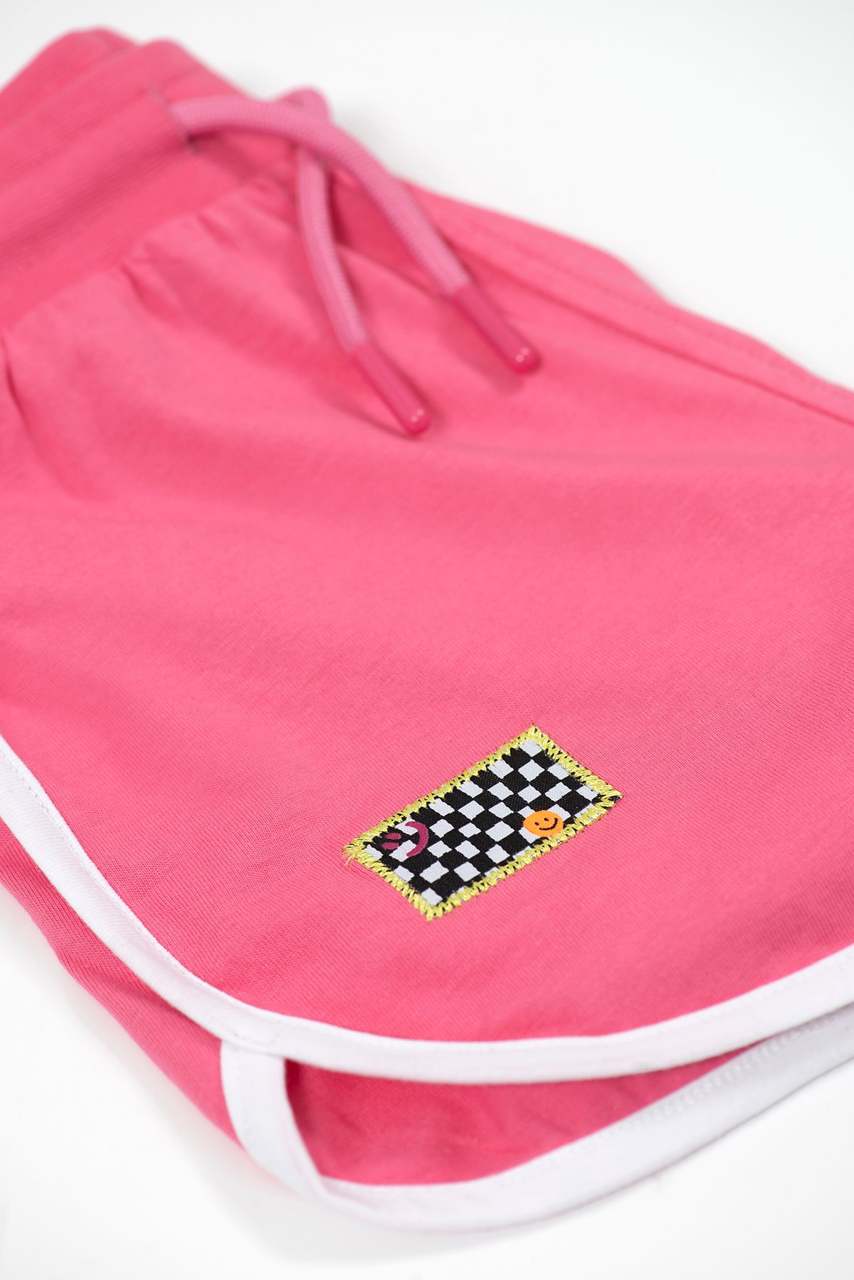 Retro White Striped Short - Pink (Pink Cord)