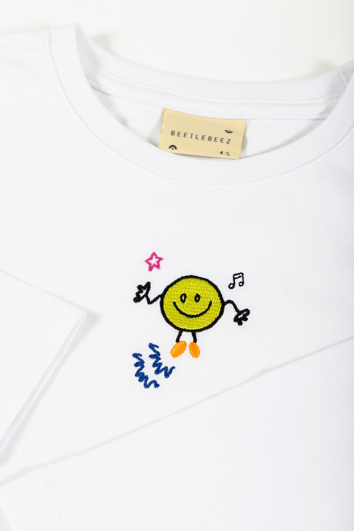 Dance and Smile Long Sleeve T-Shirt - White