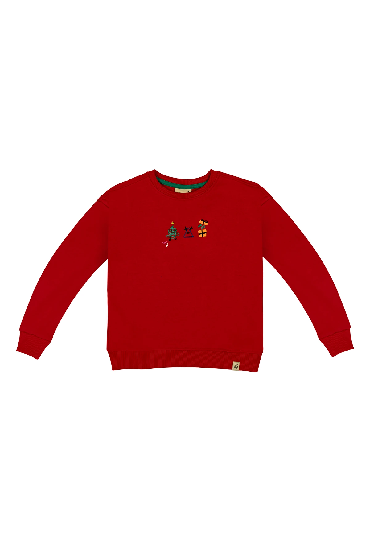 Happy Deer Year Sweatshirt - Kırmızı