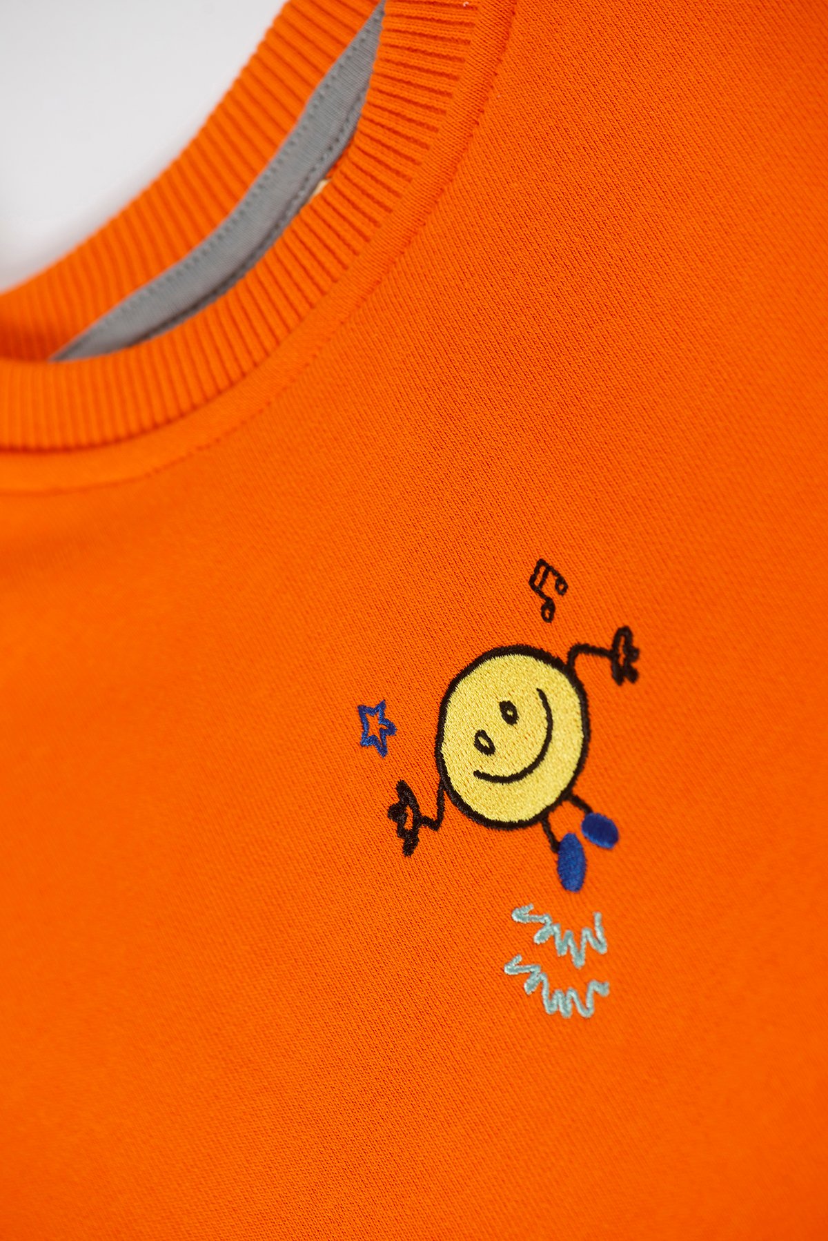 Orange Smiley Sweatshirt