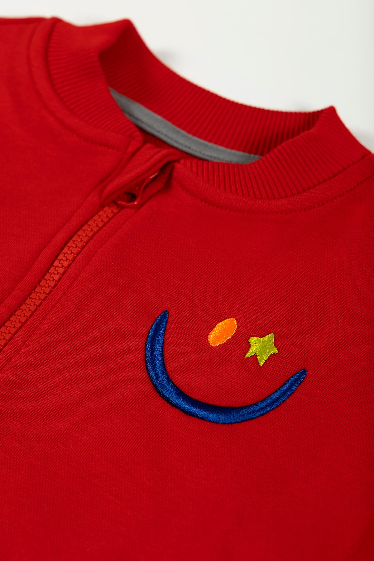 Giggle Zipped Sweatshirt - Red