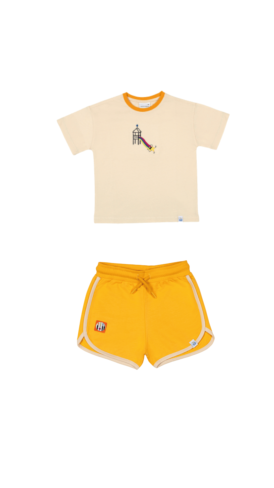 Playful Star Oversize T-Shirt ve Retro Şort Set