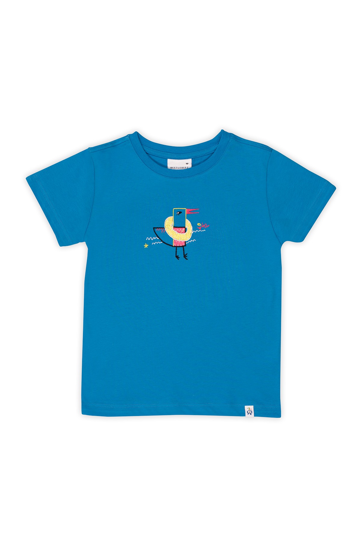 Wings And Waves T-Shirt (Blue Rib)