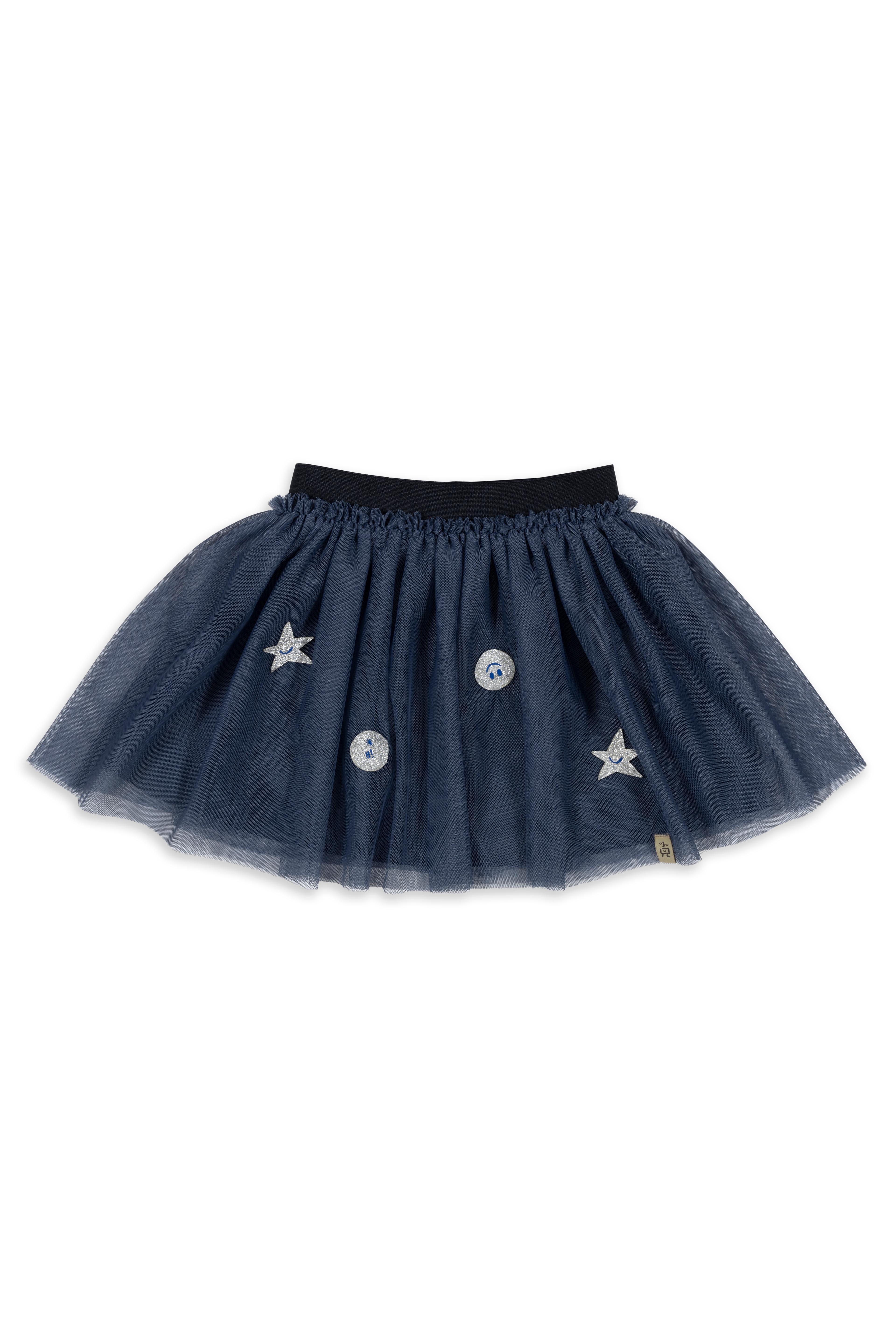 Dreamy Shine Tulle Skirt - Navy Blue