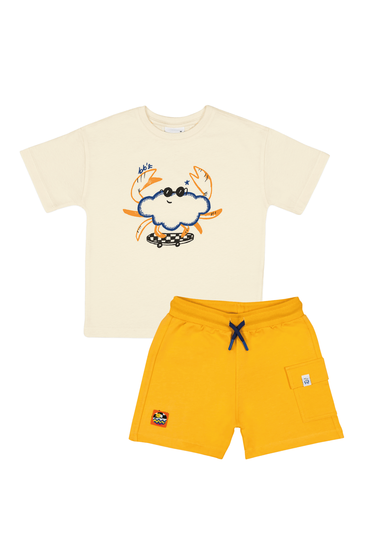 Cool Funny Crab Oversize T-Shirt ve Kargo Şort Set