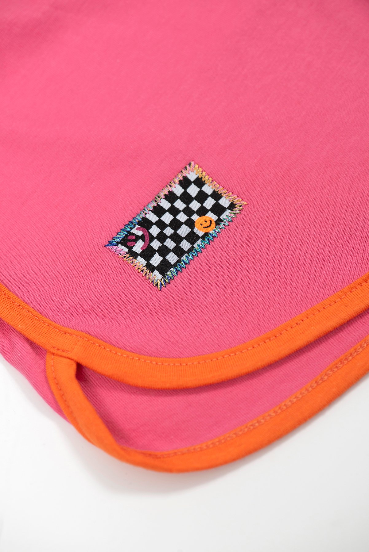 Retro Orange Striped Short - Pink (Pink Cord)