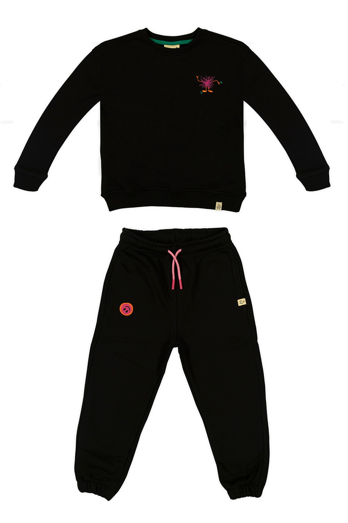 Funny Pink Monster Sweatshirt - Siyah