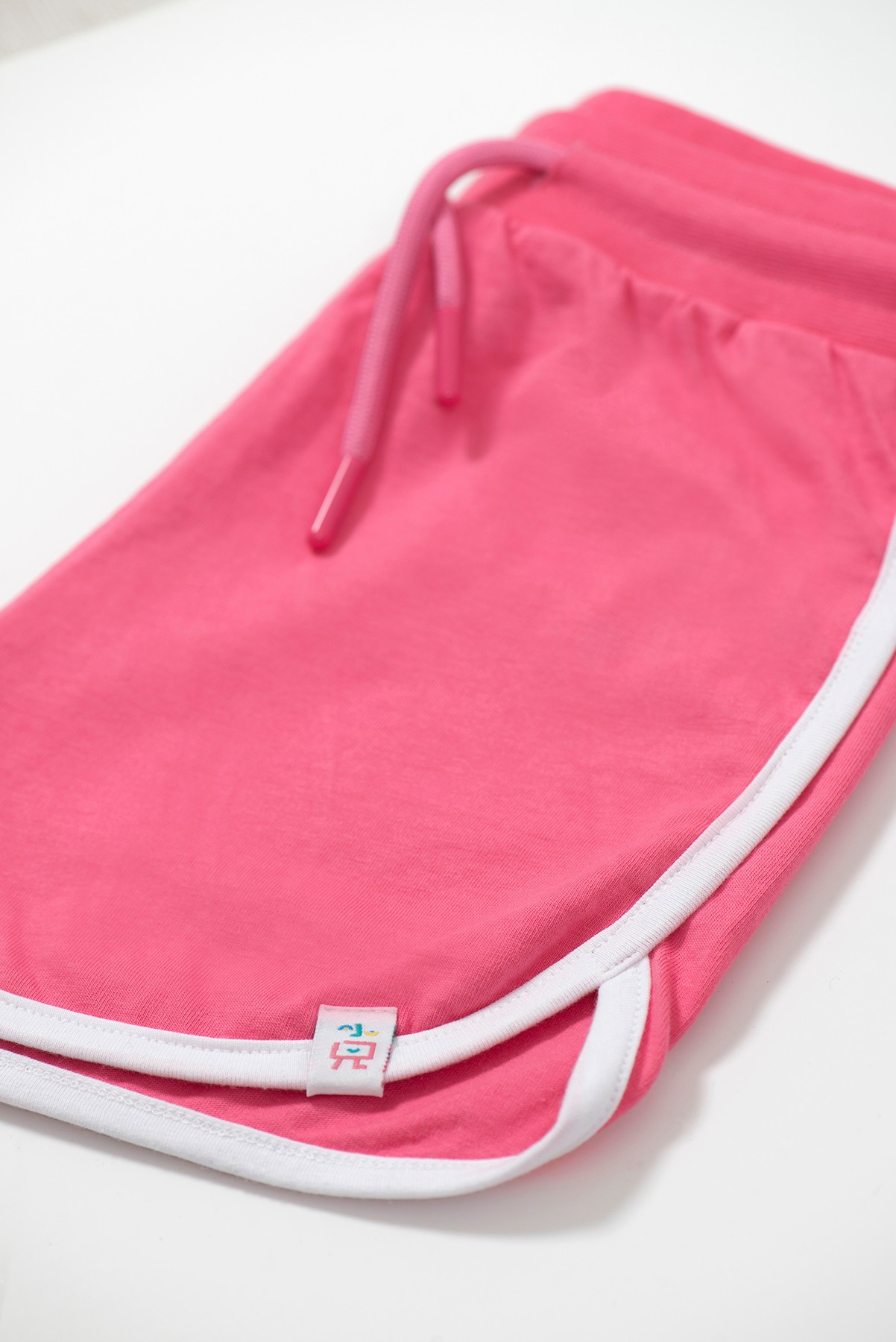 Retro White Striped Short - Pink (Pink Cord)