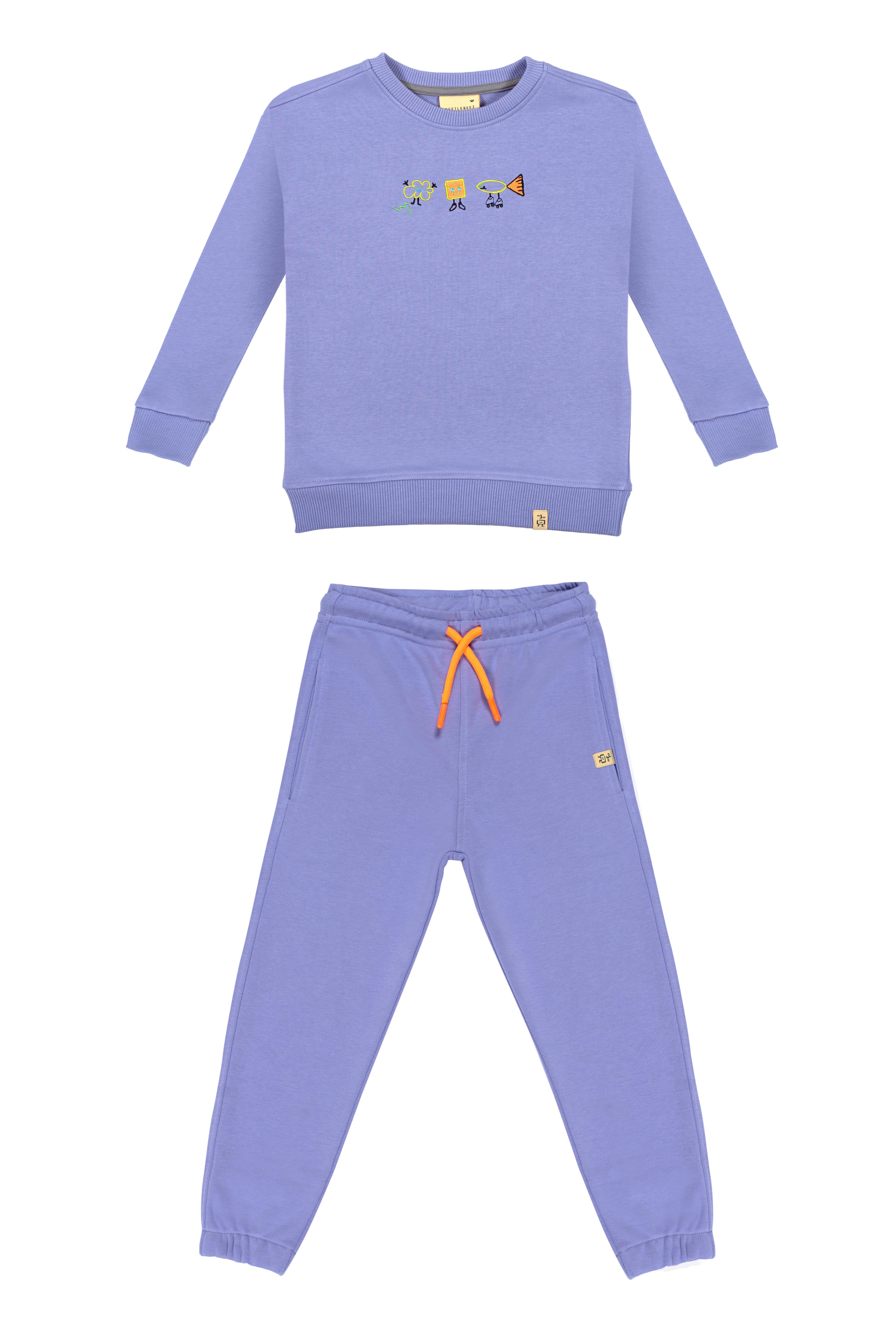 Rolling Trio Sweatshirt Pair - Lilac/Purple (Orange Cord)