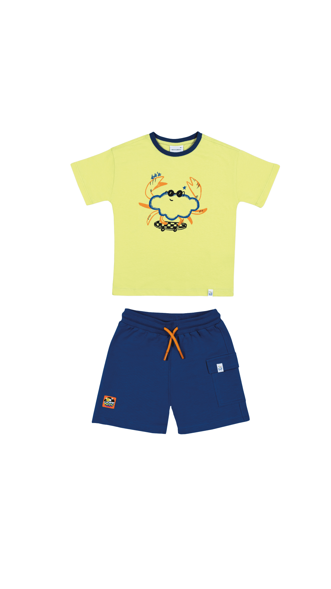 Cool Funny Crab Oversize T-Shirt ve Kargo Şort Set