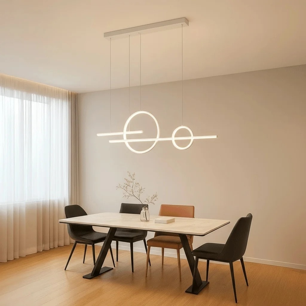 Yörünge 120 cm Sarkıt Led Avize - Beyaz