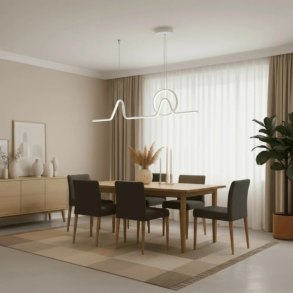 Aura 120 cm Sarkıt Led Avize - Beyaz