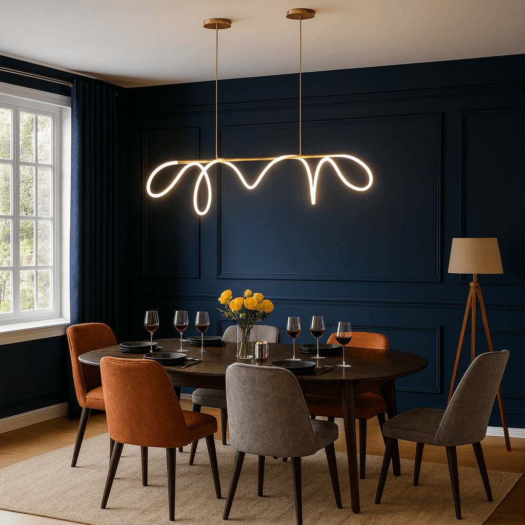 Işık Dalgası Düz Sarkıt Led Avize