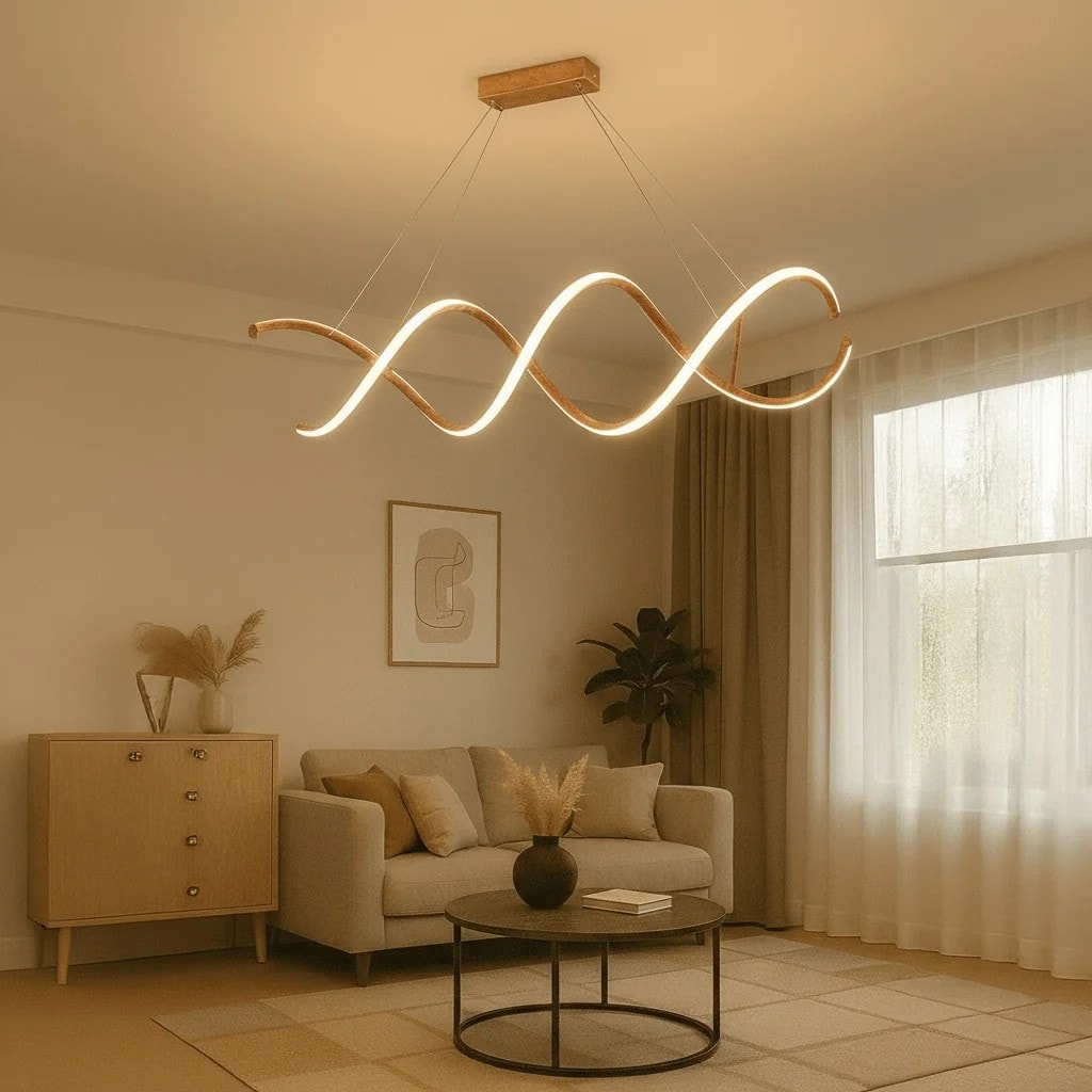 Kıvrım 120 cm Sarkıt Led Avize - Eskitme