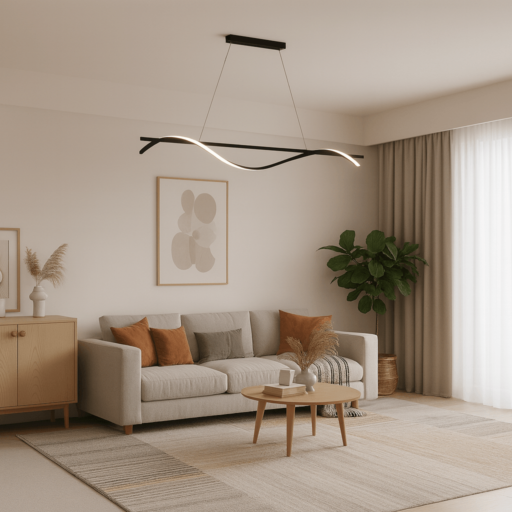 Esinti 120 cm Sarkıt Led Avize - Siyah