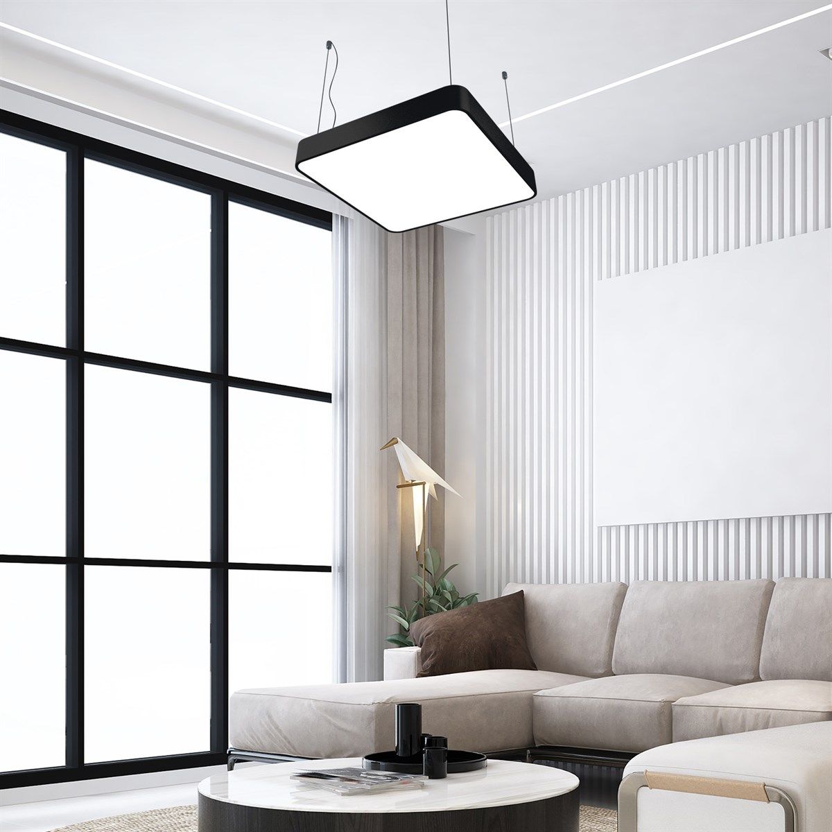Dekoratif Oval Kare Davul Linear Armatür