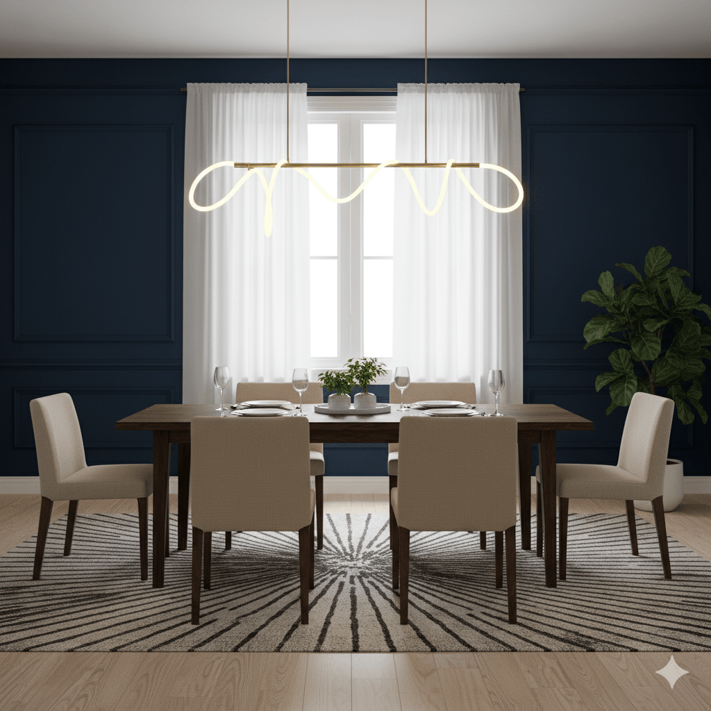 Işık Dalgası Düz Sarkıt Led Avize