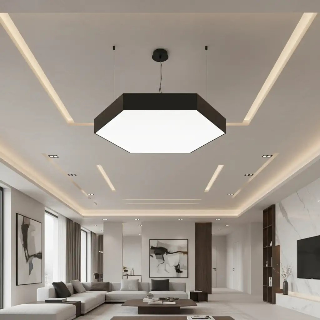 Dekoratif Altıgen Davul Linear Armatür