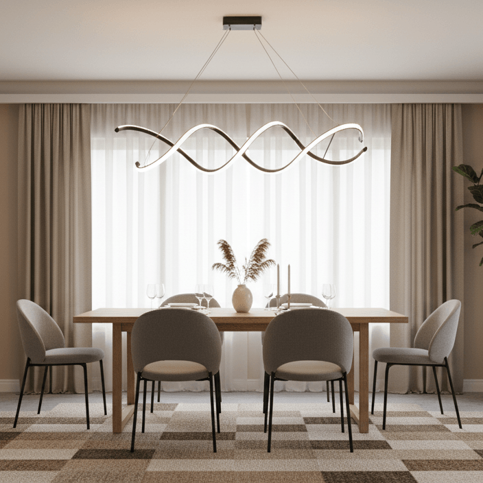 Kıvrım 120 cm Sarkıt Led Avize