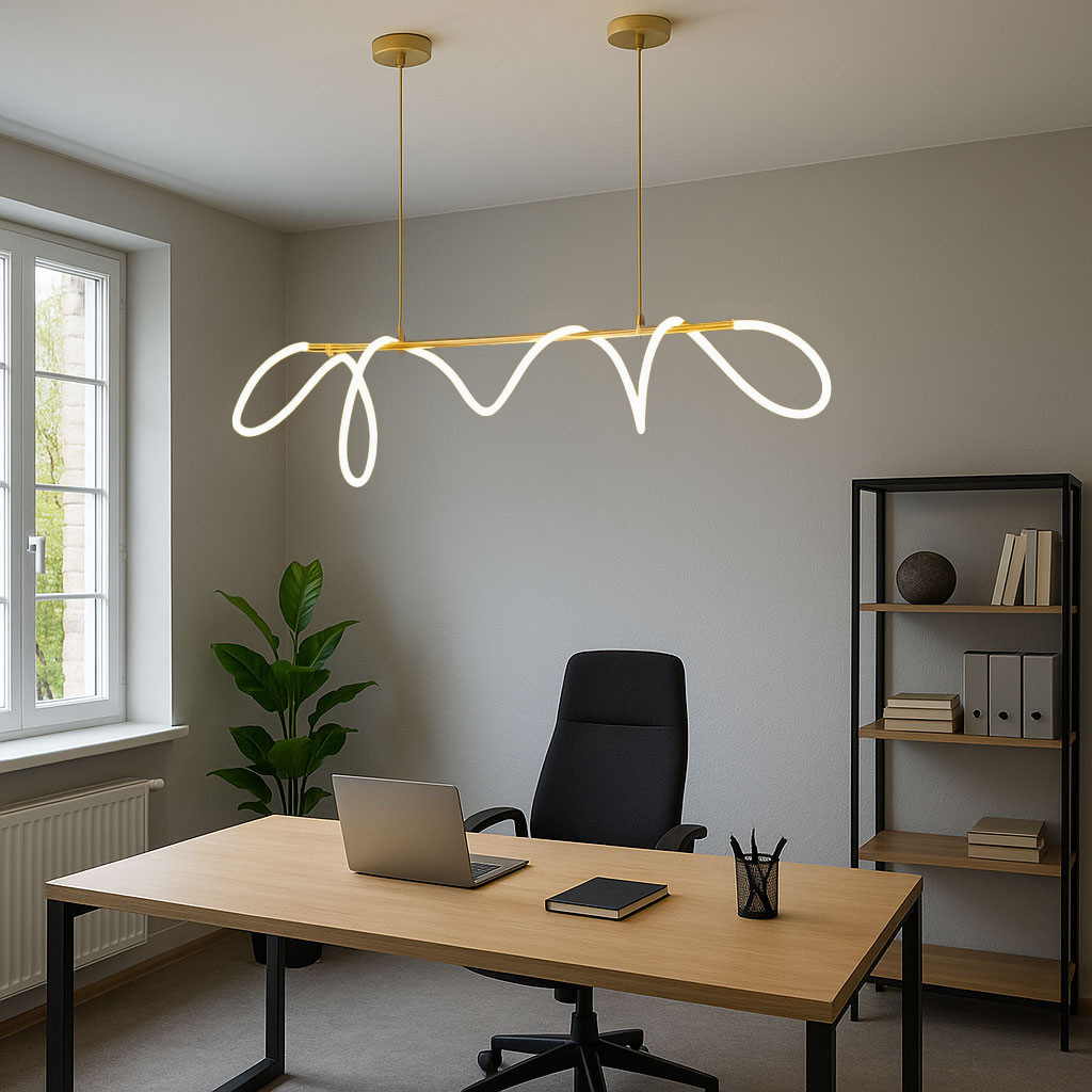 Işık Dalgası Düz Sarkıt Led Avize