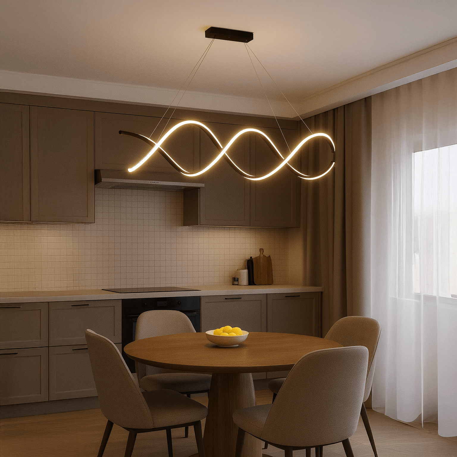 Kıvrım 120 cm Sarkıt Led Avize