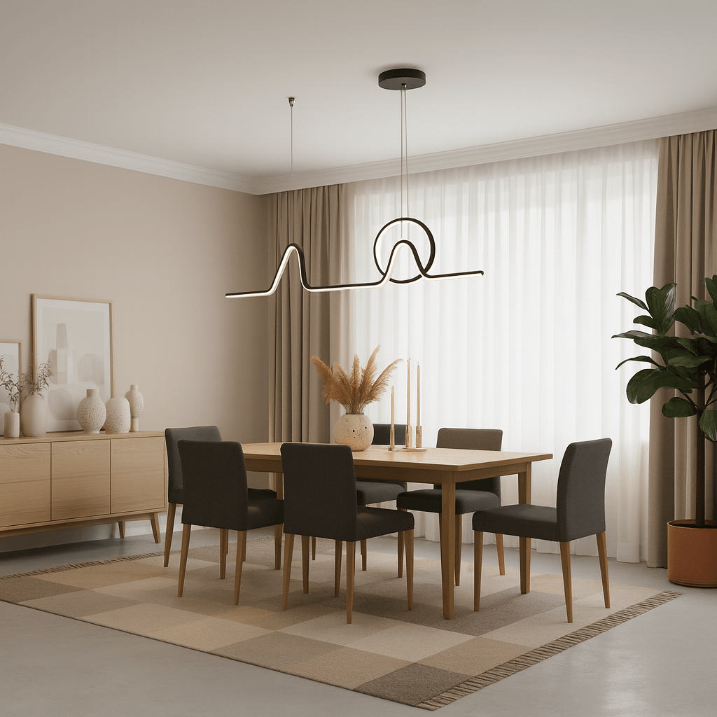 Aura 120 cm Sarkıt Led Avize - Siyah