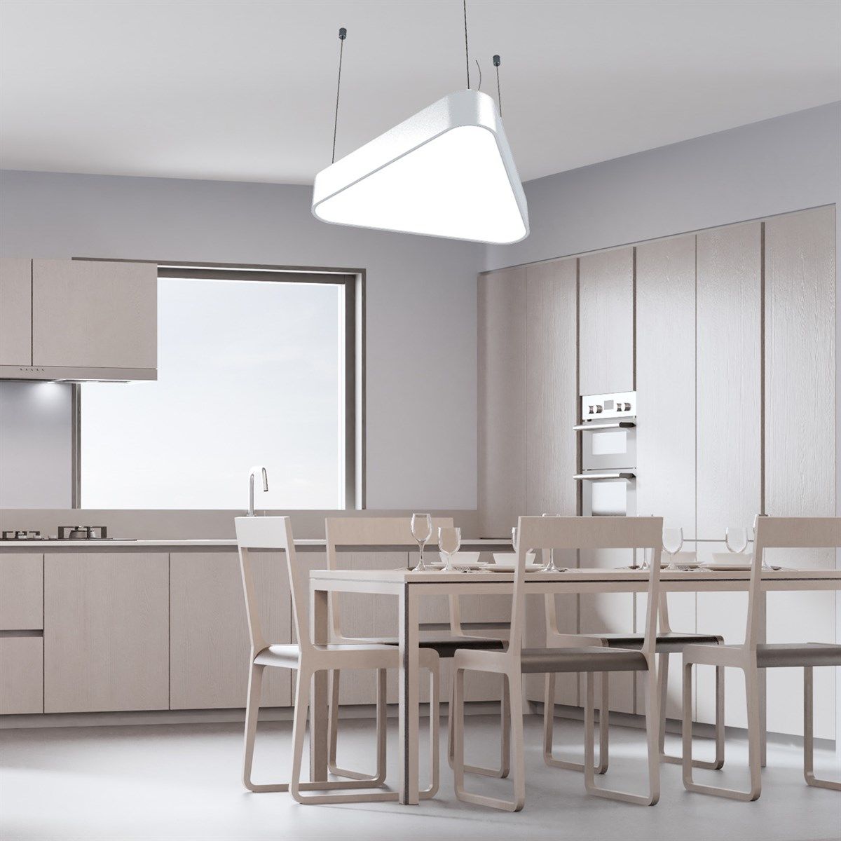 Dekoratif Oval Üçgen Davul Linear Armatür