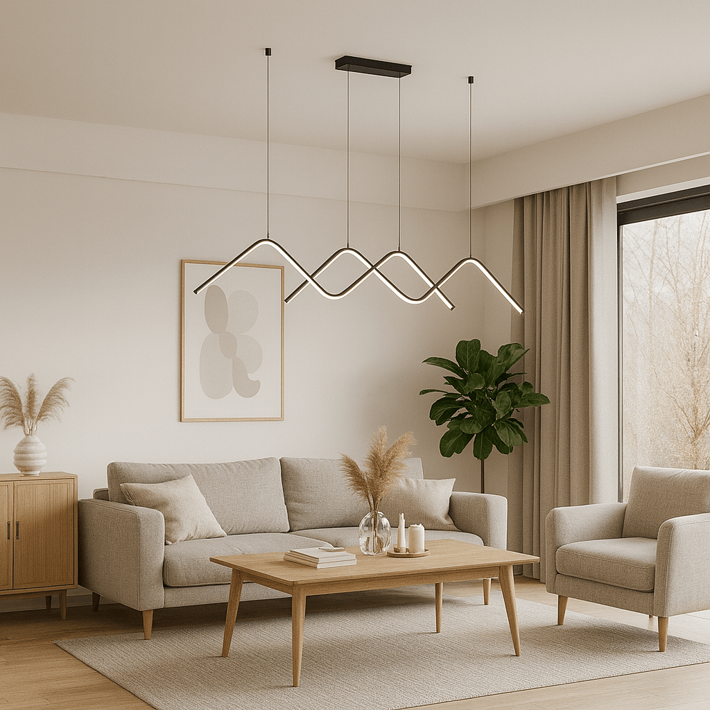 Zirve 120 cm Sarkıt Led Avize - Siyah