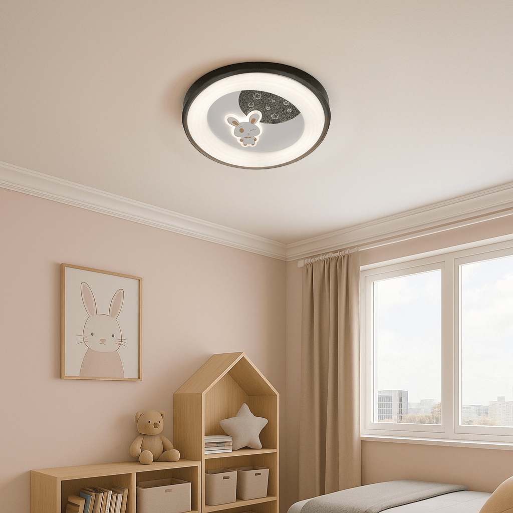 Kız Çocuğu 3 Renk Kumandalı Led Çocuk Odası Avizesi(ACR-30-K PLAFONYER )