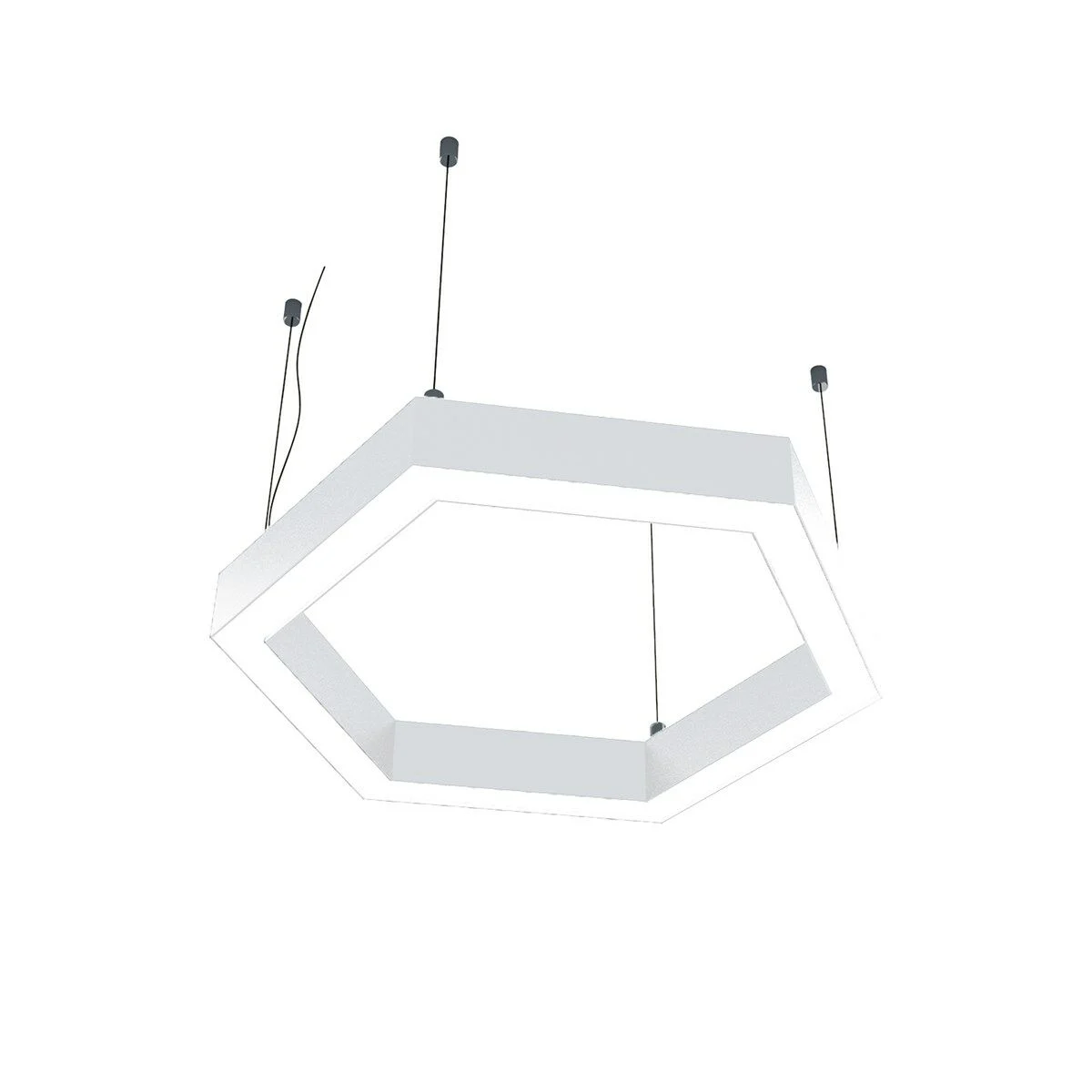 Dekoratif Altıgen Simit Linear Armatür - Beyaz