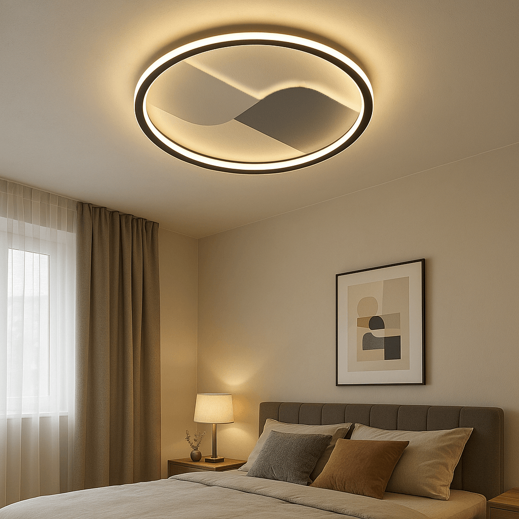 Galaxy Yuvarlak Modern Dekoratif Plafonyer Led Avize 3 Renk - Siyah