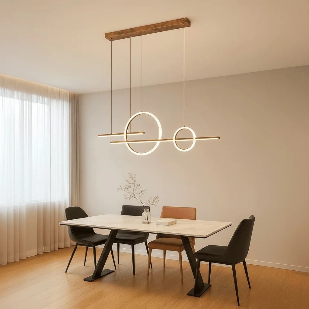 Yörünge 120 cm Sarkıt Led Avize - Eskitme