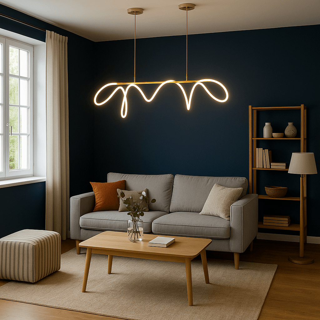 Işık Dalgası Düz Sarkıt Led Avize