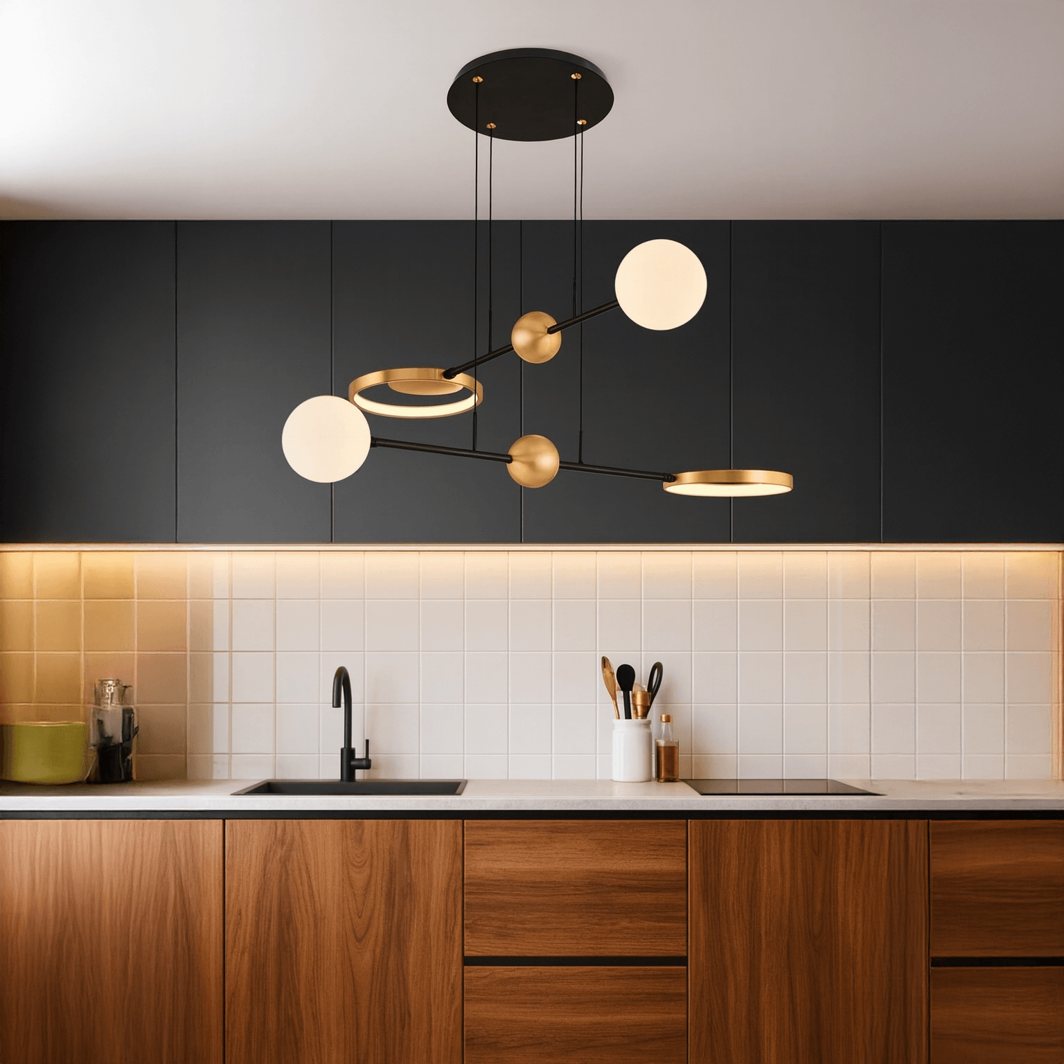 Lunara Eskitme İkili Sarkıt Led Avize