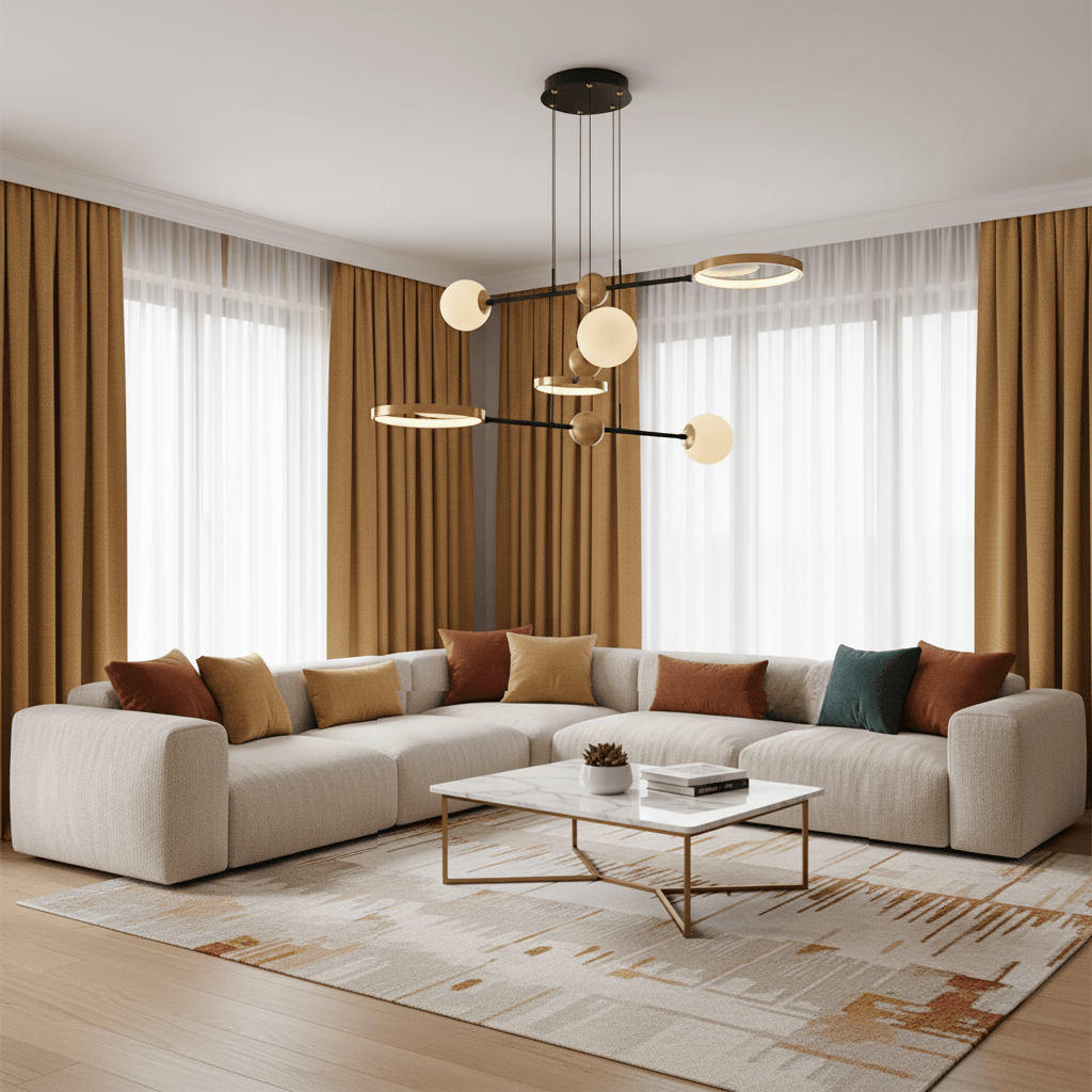 Lunara Eskitme Üçlü Sarkıt Led Avize