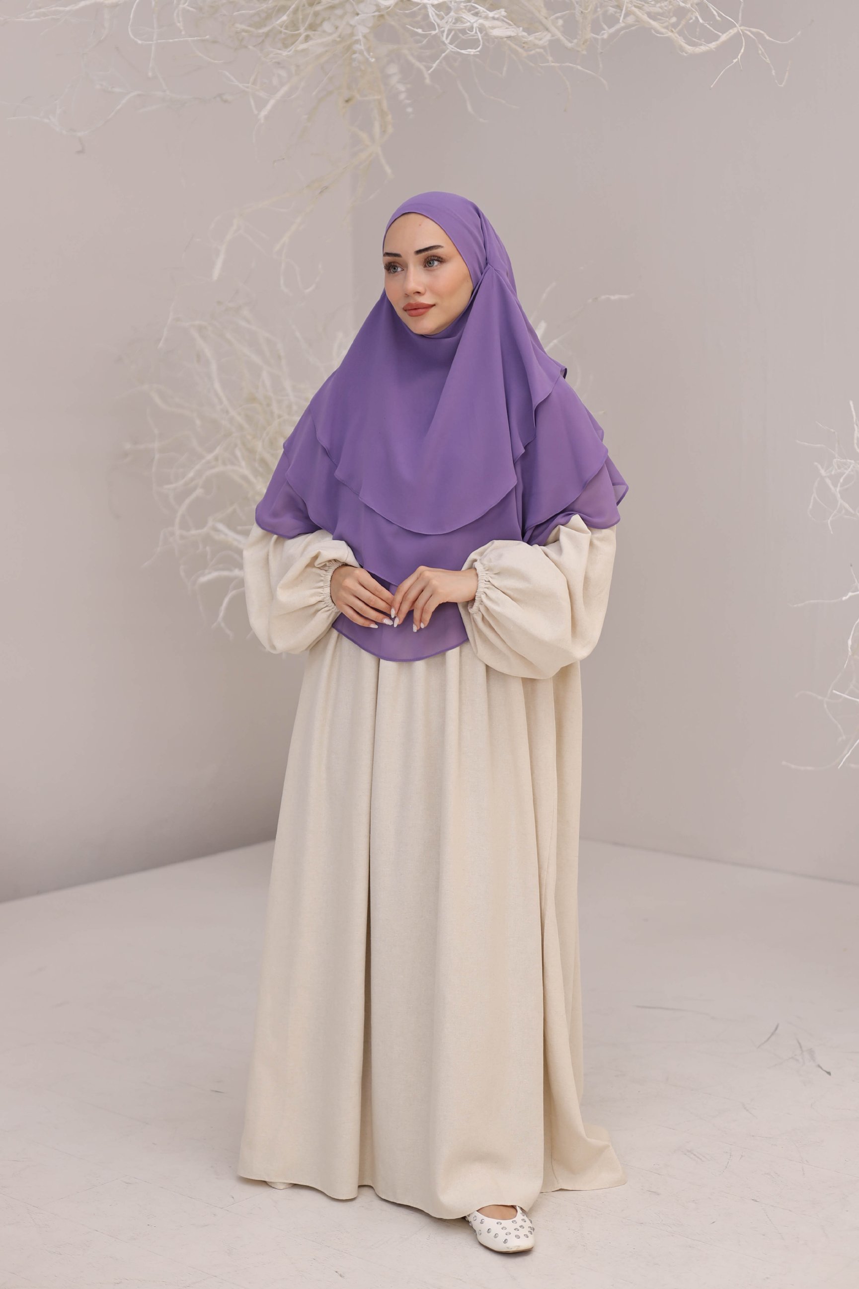 ZEYNEP MODEL KETEN ABAYA