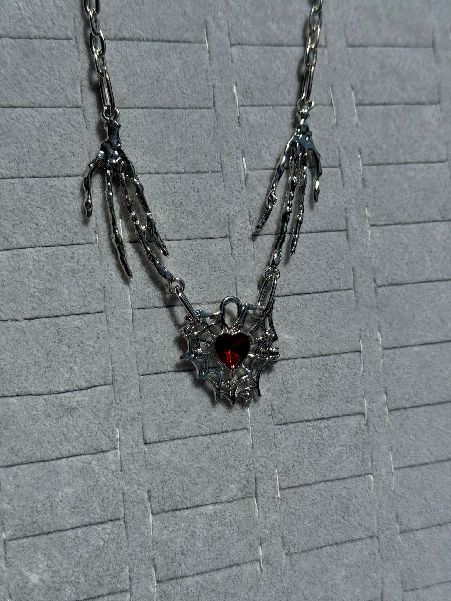 Y2k Gothic Kalp Kolye