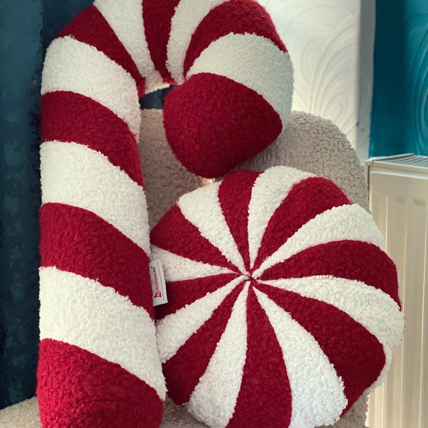 Cr design Candy Cane El Dikimi konsept yastık