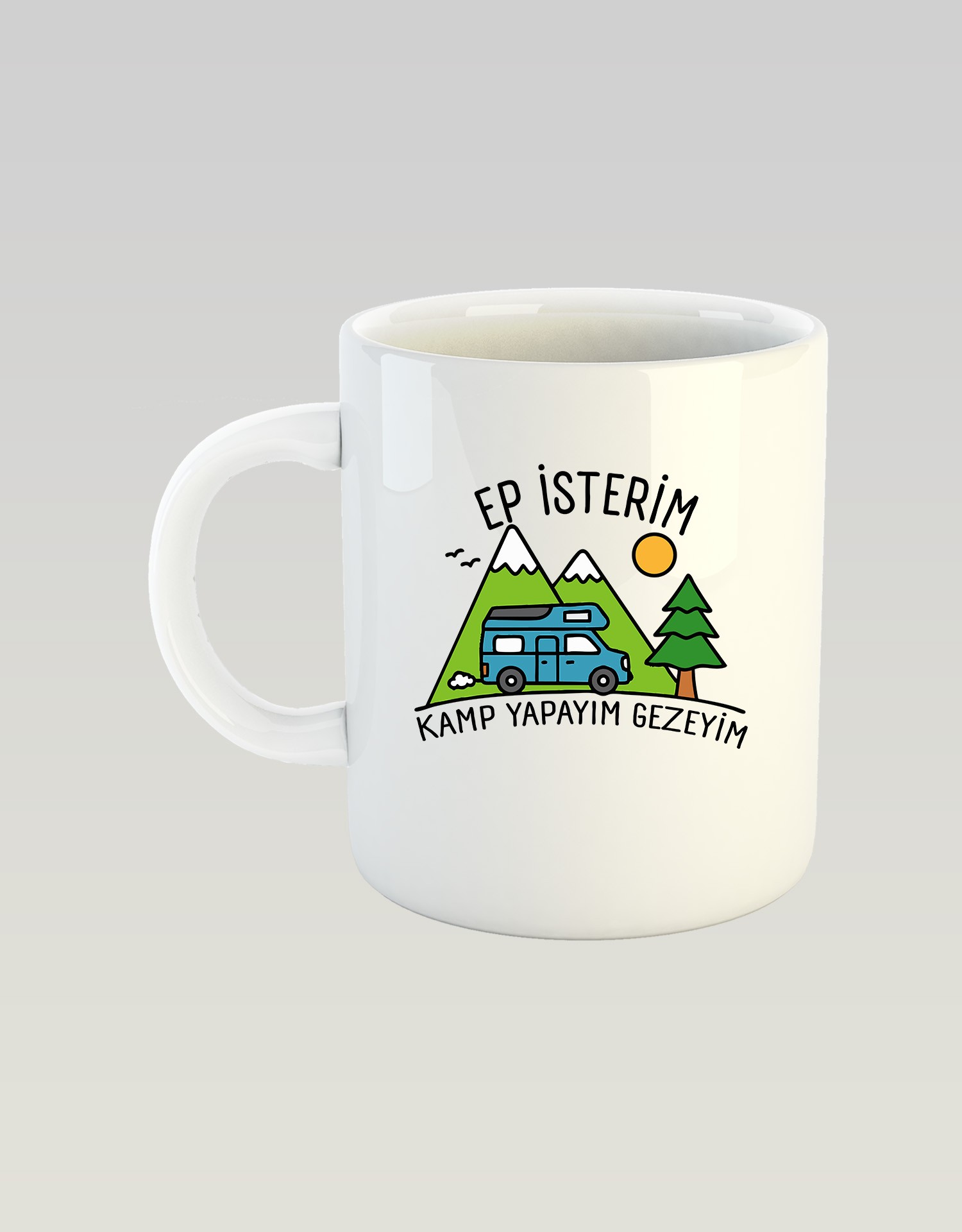 Ep İsterim Kamp Yapayım Gezeyim (Porselen Kupa)