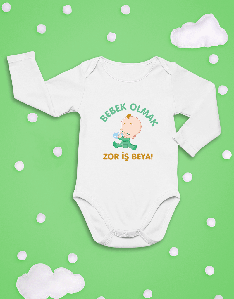 Bebek Olmak Zor İş Beya (Uzun Kollu Zıbın)